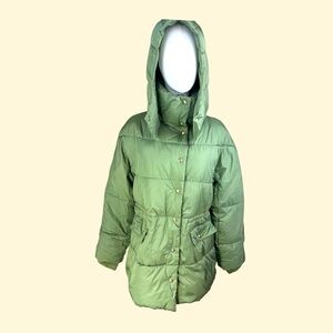 J.Crew size Medium NWOT Chateau army green re imagined puffer coat‎